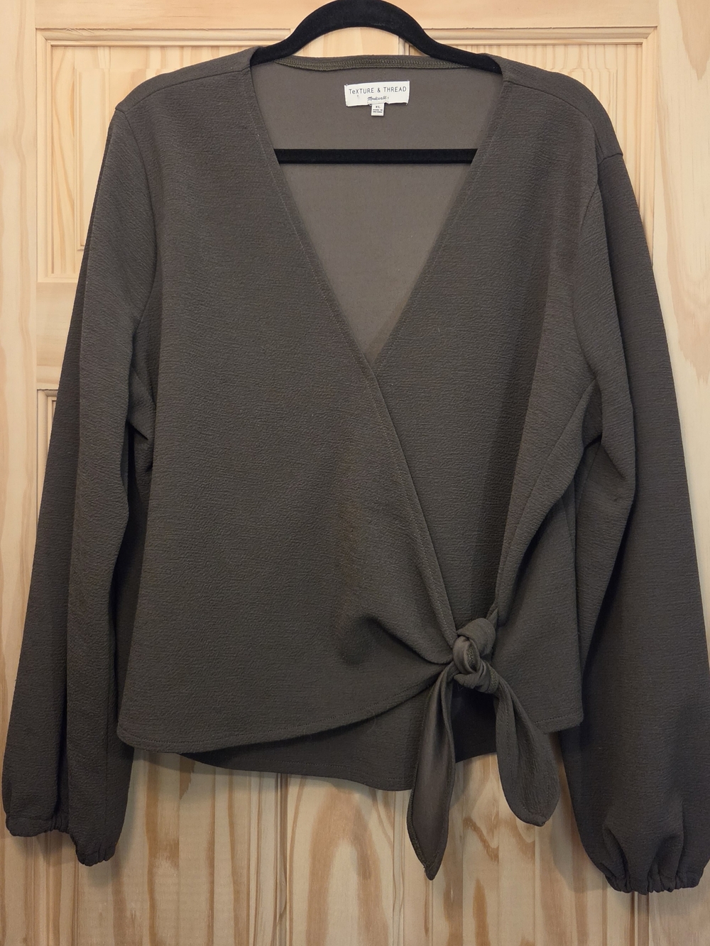 Madewell Olive Green Wrap Top